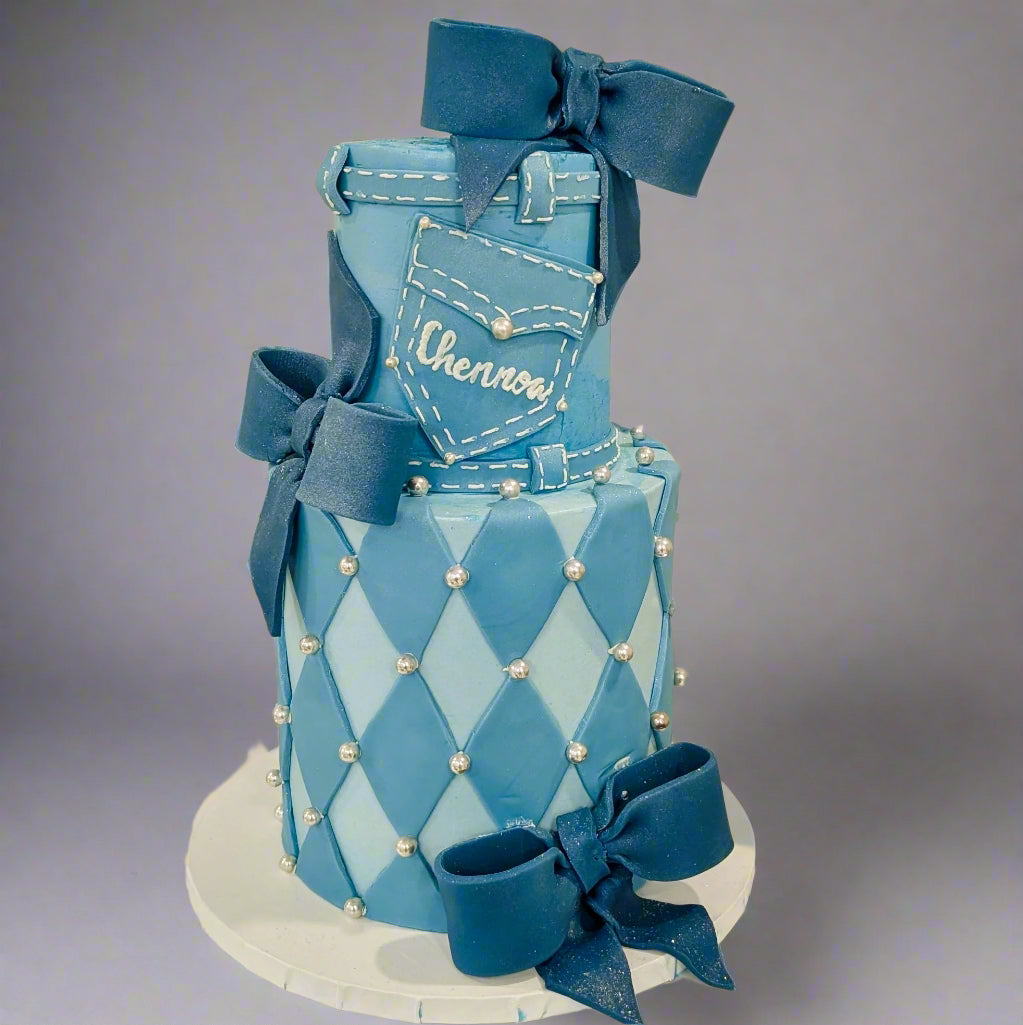 Diamonds & Denim Cake
