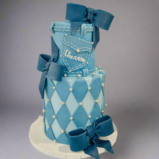 Diamonds & Denim Cake
