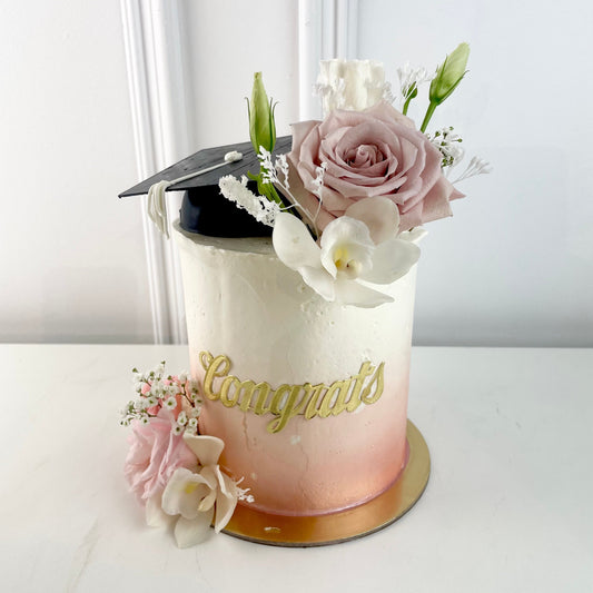 Floral Graduation Cake