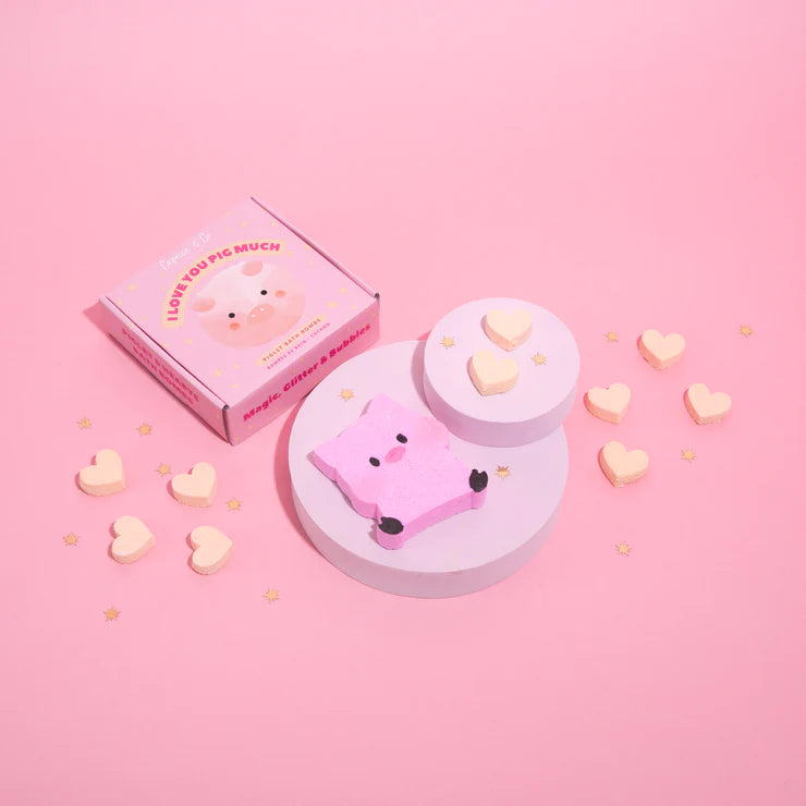 I Love You PIG Much - Mega + Minis Bath Bomb Set
