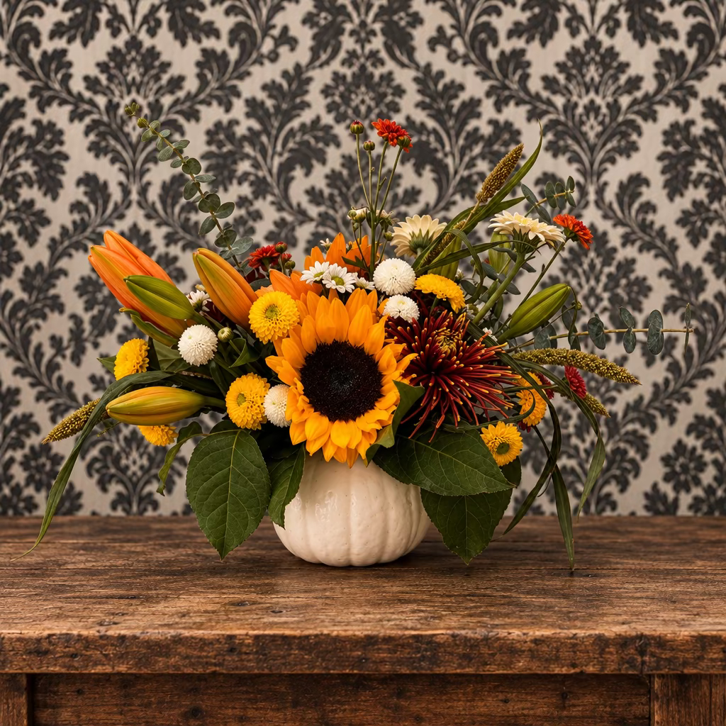 Autumnal Pumpkin Bouquet
