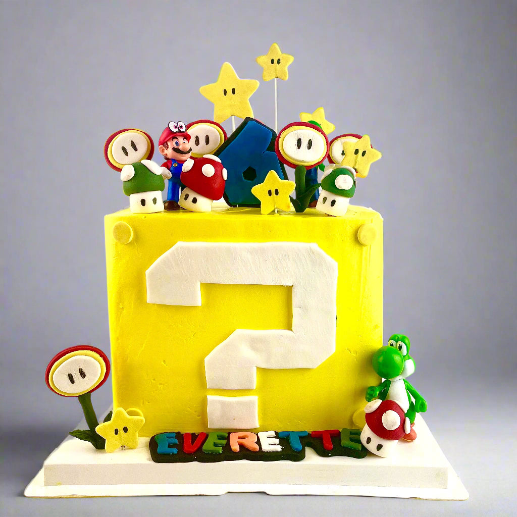 Super Mario World Mystery Block Cake