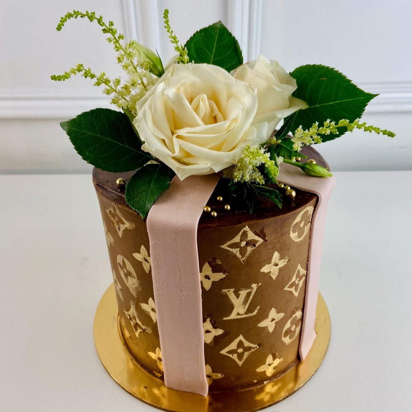 Luxury Monogram Box Cake