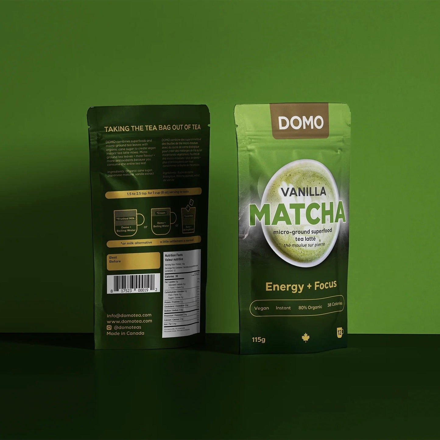 Vanilla Matcha Latte (Micro-ground Tea)