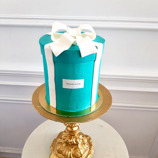 Iconic Blue Present Cake