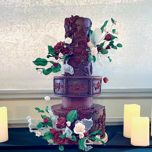 Burgundy Gothic Cake