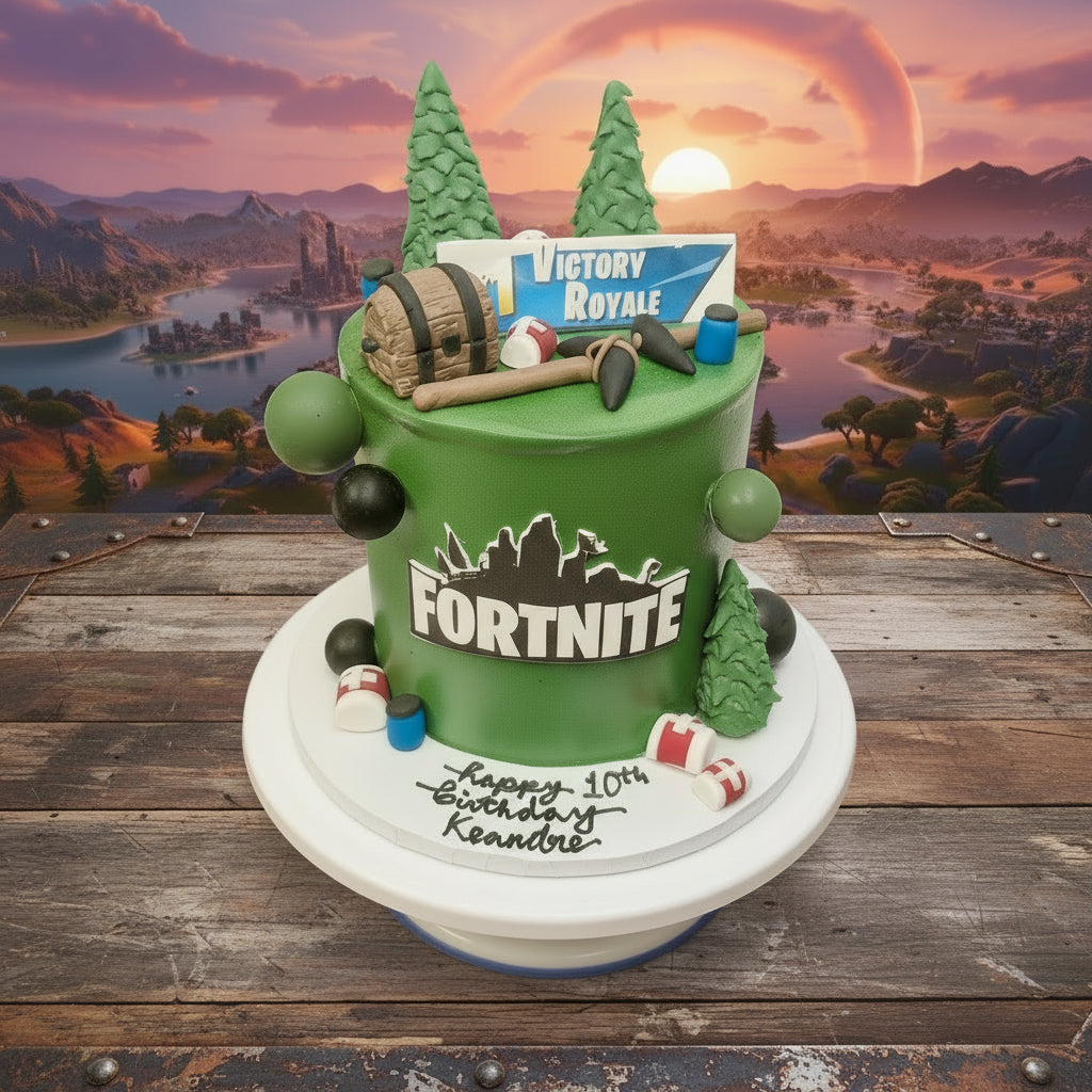 Fortnite Theme Cake