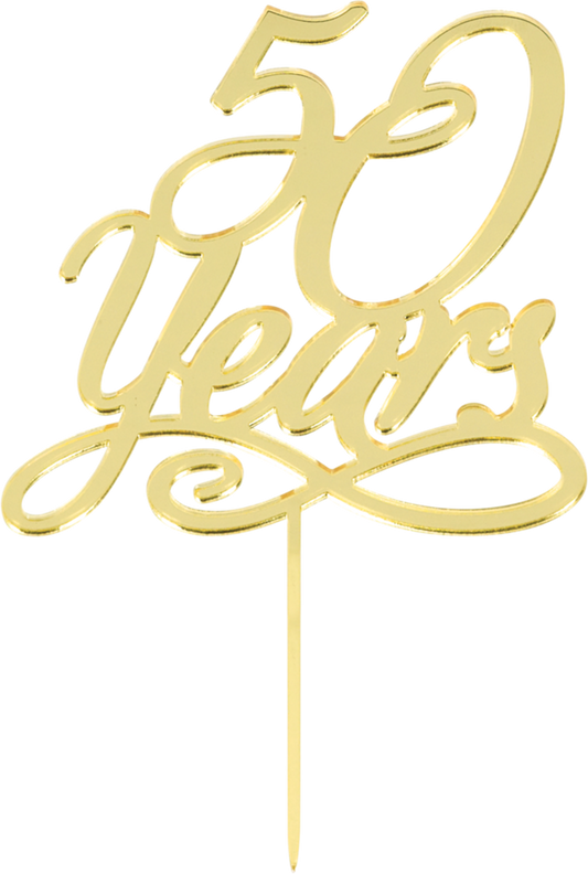 50 Years Cake Topper (Gold)