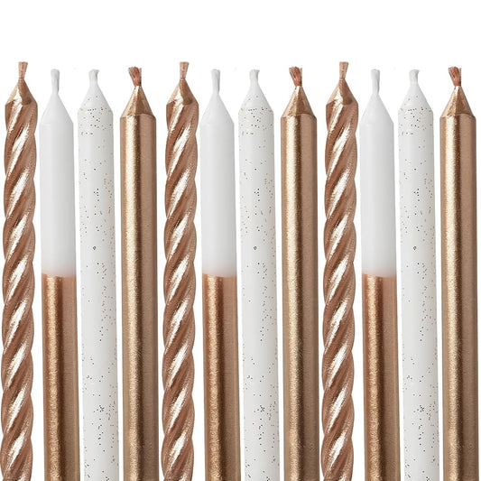 Assorted Party Candles (Rose Gold)