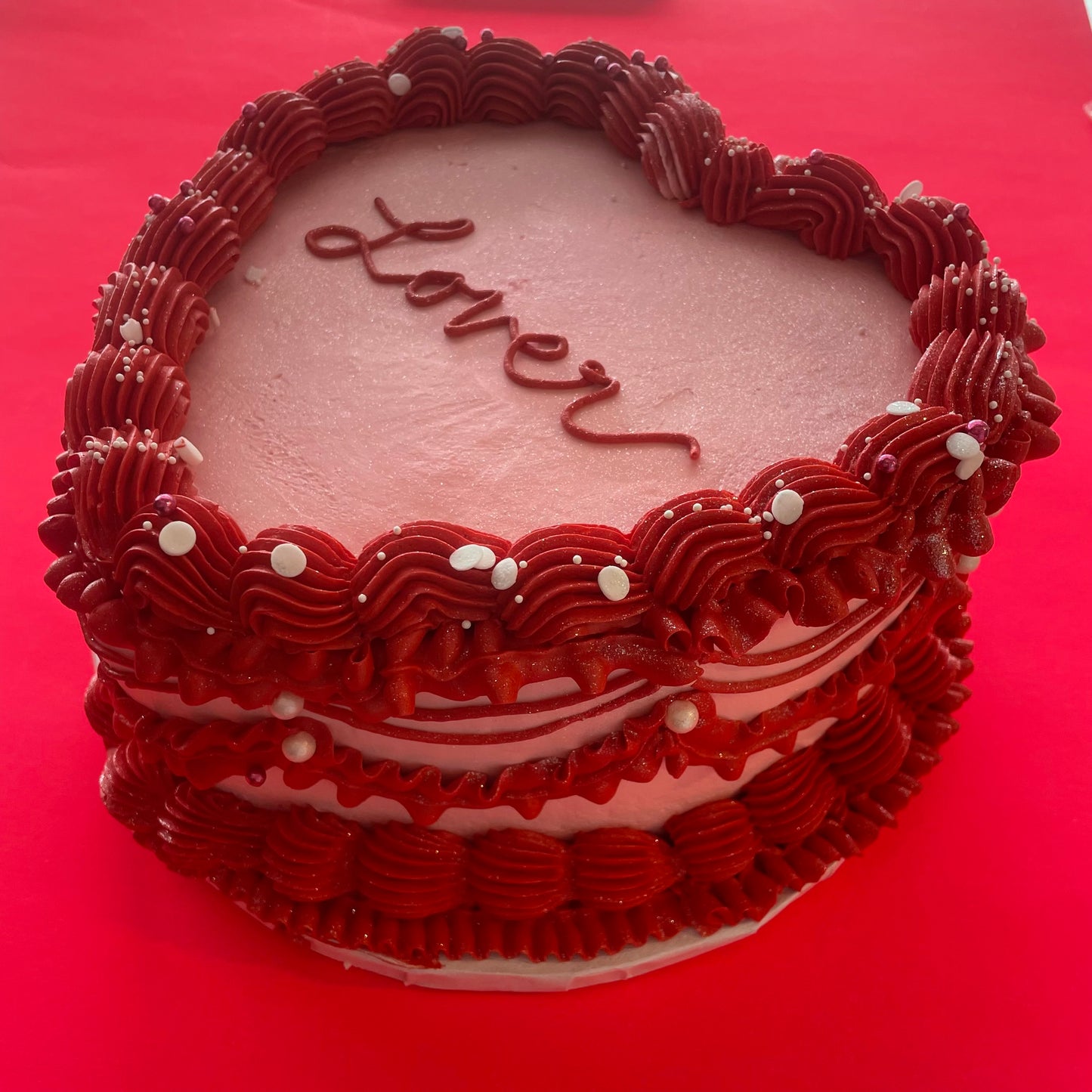 Vintage Heart Cake