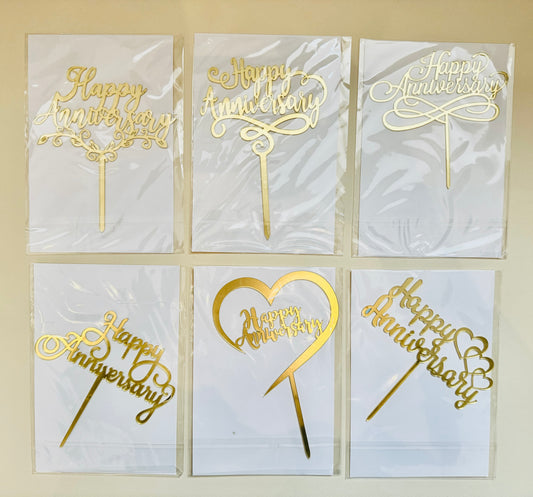 Happy Anniversary Cake Topper