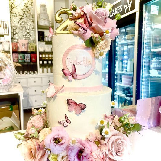 Butterfly & Floral Fantasy Cake