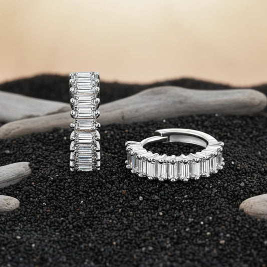 Huggie Earrings Silver