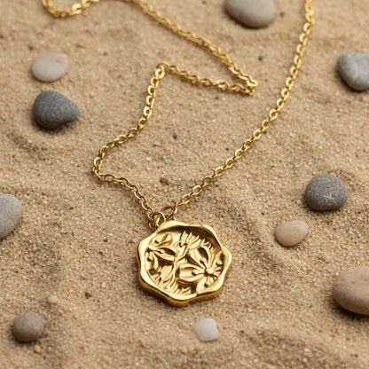 Floral Stamp Necklace