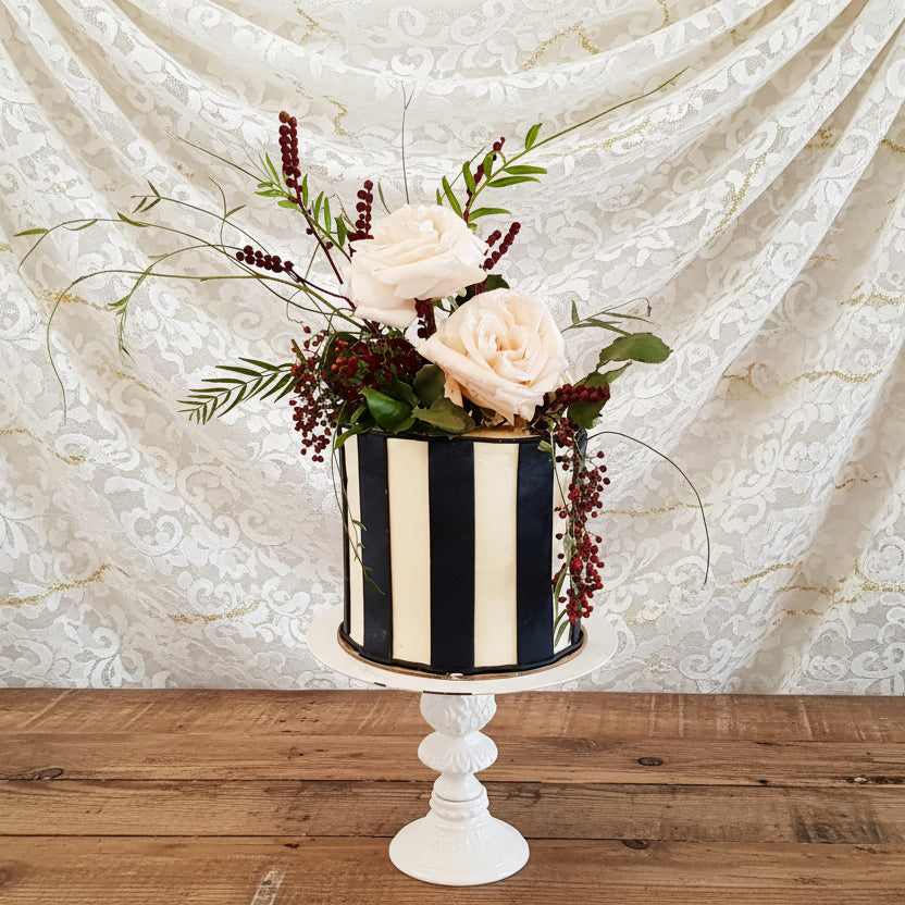 Monochrome Bloom Cake