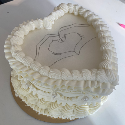 The Vintage Burn Away & Reveal Cake