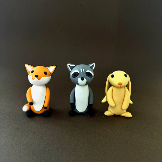 Woodland Creatures Trio Cake Topper