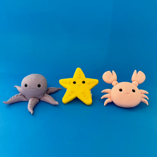 Underwater Creatures Trio Cake Topper