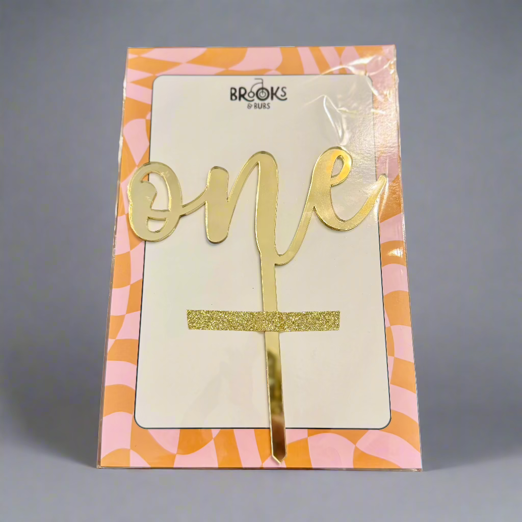 "One" Cake Topper (Gold)