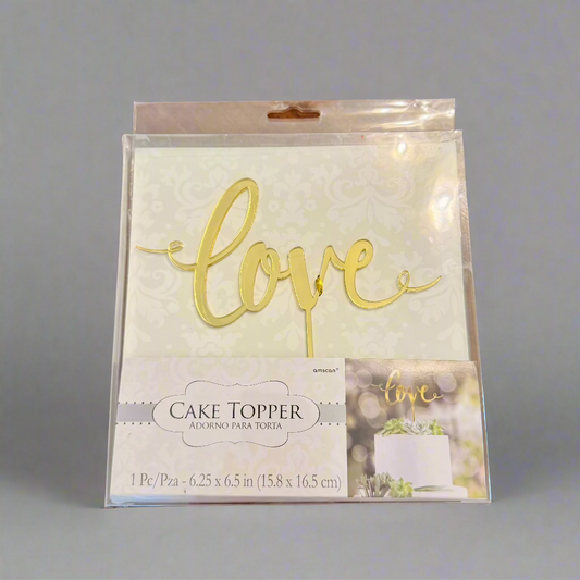"Love" Cake Topper (Gold)