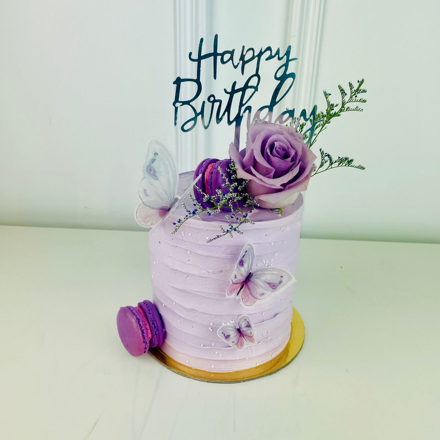 Butterfly Rose Cake