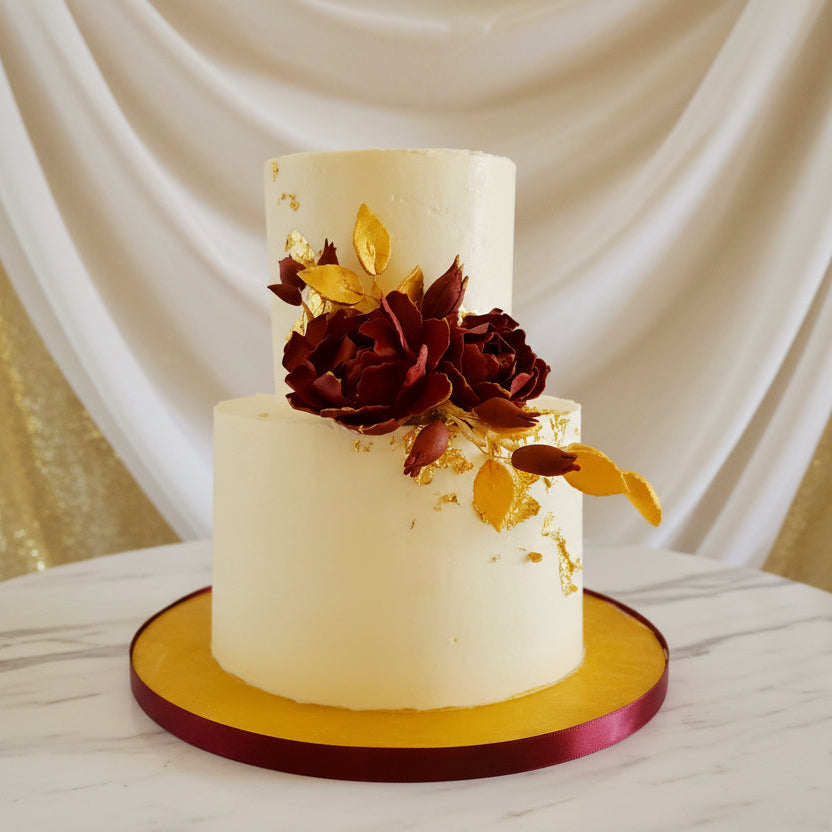 Bold & The Burgundy Cake